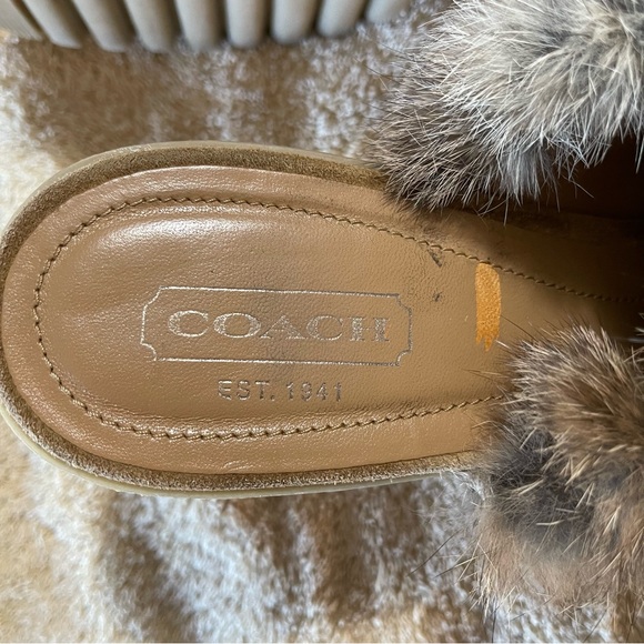 Coach Kaela Suede & Rabbit Wedges Size 11B - Picture 7 of 11